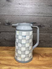 MACKENZIE-CHILDS Sterling Check Coffee Carafe in Sterling Check picture