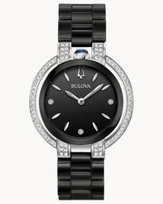 Bulova 98R266 Rubaiyat  Diamond (1/3 ct. t.w.) Black Ceramic Band Watch $1,875 picture
