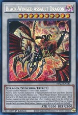 YUGIOH 1x Black-Winged Assault Dragon Prismatic Secret Rare MP23-EN187 NM picture