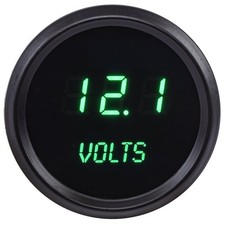 JEGS Voltmeter Gauge LED Digital [Black Bezel, Black Face, Green Numbers] picture