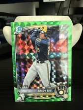 2025 Bowman Draft #BDC-194 Brady Ebel Chrome Green Geometric Refractor #/99 1st picture