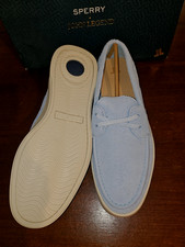 Mens Sperry x John Legend Signature Suede 2-Eye Boat Shoes Blue Mens 8M picture