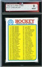 1982-83 O-Pee-Chee #121 Checklist: 1-132 KSA 9 picture