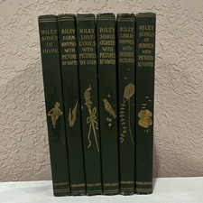 James Whitcomb Riley 6 Vol Poetry Set HC Cloth Illustrated Bobbs-Merrill picture