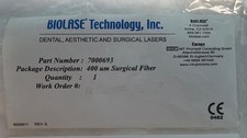 BIOLASE 400um Surgical 3 Meter Fiber - Dental LaserSmile Accessory MPN 7000693 picture