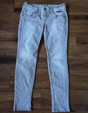 NEW Colcci Made In Brasil Blue Stripe Low Rise Jeans Button Fly US 10 EUR BRA 44 picture