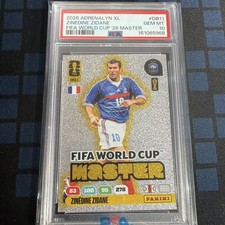 ZINEDINE ZIDANE FRANCE WORLD CUP MASTER 2026 PANINI ADRENALYN XL PSA 10 picture