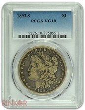 1893-S $1 Morgan Dollar PCGS VG-10 picture