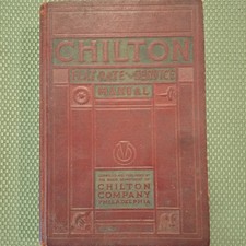 Vintage 1940 Chilton Flat Rate Service Manual 14th Ed 1933-40 Cars Red Hardcover picture