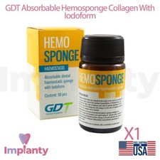 GDT Dental Hemosponge Collagen With Iodoform Sponges 50pcs Dentistry picture