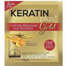 1 DOZEN  KERATIN PLUS GOLD Intense Brazilian Hair Treatment .... (12 sachet) picture