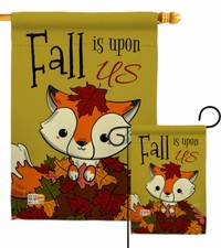 Fall Is Upon Us Garden Flag Harvest & Autumn Decorative Gift Yard House Banner picture