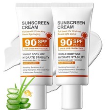 2PCS Protector Solar SPF 90 Para La Cara Facial y El Cuerpo Hidratante Impermeab picture