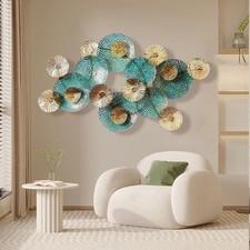 edaknez Large Metal Wall Art, Metal Flower Wall Decor for Living Room, 3D Sta... picture