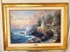 Thomas Kinkade Light of Peace 24x36 AP #6/345 Master Highlighted COA Framed picture