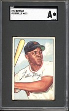 1952 Bowman #218 Willie Mays SGC Authentic Vintage HOF Baseball Card (3766) picture
