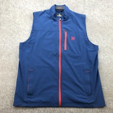 Turtleson Vest Mens Medium Blue Full Zip Performance Golf Softshell Sleeveless picture