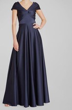 $796 Theia Women Blue Francesca Twist A-Line Gown Dress Size 2 picture