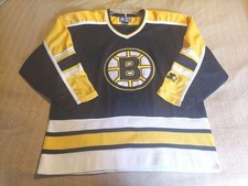 VTG 1990S STARTER BOSTON BRUINS NHL HOCKEY JERSEY MENS SZ L BLACK/GOLD BEAR LOGO picture