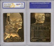 1996 MICHAEL JORDAN FLEER FLAIR Showcase 23K GOLD CARD - GEM MINT 10 picture