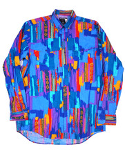 Vintage Frontier Series Shirt Mens Large Aztec Western Brushpopper Cowboy Button picture