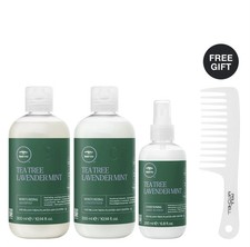  Paul Mitchell Tea Tree Deep Hydration Bundle Lavender Mint 3pc + Free Comb New picture