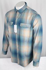 Vissla Men's Central Coast Flannel Long Sleeve M Medium Storm Blue M513YCEC picture