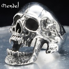 MENDEL Stainless Steel Mens Large Big Giant Gothic Skull Ring For Men Size 7-15 picture