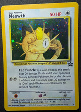 Pokemon Meowth #10 Wizards Black Star Promo Holo 2000 Game Boy GB WOTC Card MP picture