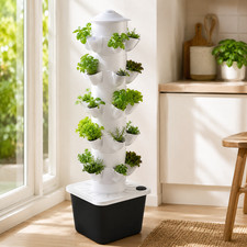 30-pot Black Tower Garden Hydroponics Growing System Indoor Smart Garden system picture