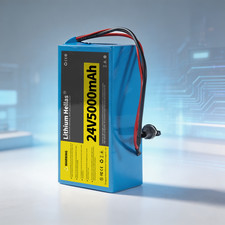 24V 5Ah Lithium Battery Pack for DIY Projects with Charger, Bare Wire Output picture