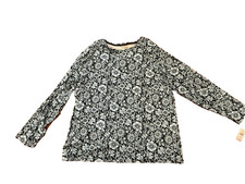 Talbot's women plus size 2X long sleeve blue  floral  NWT top picture