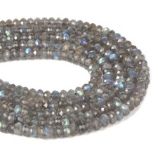 Justinstones 6Mm Aa Grade Natural Translucent Labradorite Faceted Rondelle picture