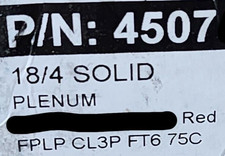 Southwire Genesis 4507 18/4C Solid Plenum Fire Alarm Cable FPLP Red /100ft picture