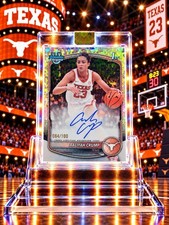2025-26 Bowman U Chrome Aaliyah Crump ON CARD Auto /100Texas Longhorns picture