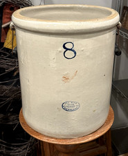 PRIMITIVE UNION STONEWARE RED WING 8 GALLON CROCK DATED 1915 (15) picture