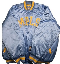 Vintage Minneapolis Lakers Satin Bomber Jacket G-III Carl Banks MPLS Large Korea picture