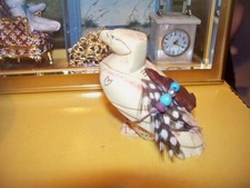 Zuni Native American Fetish HC Miniature Eagle Figure Hand Carved picture