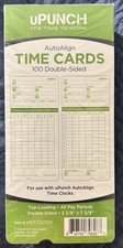 uPunch AutoAlign Time Cards 100 Double-Sided HNTCG1100 For uPunch Time Clocks picture