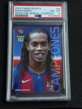 PSA 8 Ronaldinho 2004 Panini Mega Cracks Campions Catalan Version #22 picture