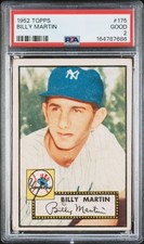 1952 Topps 175 Billy Martin RC PSA 2 164787686 picture