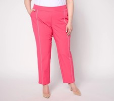 Isaac Mizrahi Live Sz 4X Petite Clubhouse Stretch Tech Woven Pants A634948 picture