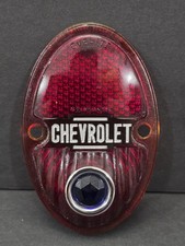 Vtg Glass Chevrolet Blue Dot Tail Light - 1933-1936 Models - Excellent picture