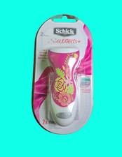 2x Schick Silk Effects+ Plus Razor Handle with 2 Refill Cartridges (Pack of 2) picture