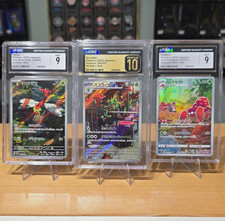 CGC Graded Japanese Pokemon 3-Card Lot Yanma 064/063 Scovillain 081/078 Parasec… picture