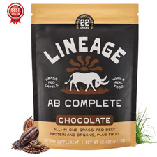 Lineage Provisions Grass Fed Beef Protein Powder, Chocolate, 2.7 lbs picture