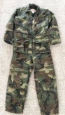 VTG Winchester Coveralls Military Woodland Camo Hunting Insulated Bibs Men's L picture