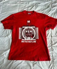 Los Angeles Metro MTA Red Line Subway T-Shirt Vintage 1993 Mens Size Large picture