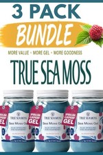3 xTrue Sea Moss Gel Superfood Blue Spirulina and Raspberry 16 fl oz EXP 12/2026 picture