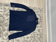 RLX Ralph Lauren Men’s M Navy 1/4 Zip Mock Neck Pullover Golf Top Logo picture